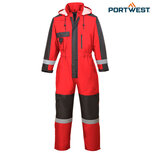 Portwest Winteroverell  rood-zwart