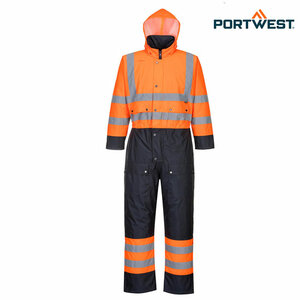 S485  Portwest Hi-Vis Tweekleur Overall  gevoerd