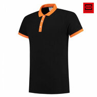 Tricorp 201002  Polo Bicolor Fitted  zwart-oranje