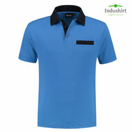 Indushirt PS200 Polo Bicolor  borstzak  korenbl.-marine