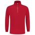 Sweater ritskraag rood