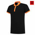 Tricorp 201002  Polo Bicolor Fitted  zwart-oranje