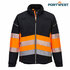 Portwest PW375 H-Vis Softshelljack zwart-oranje